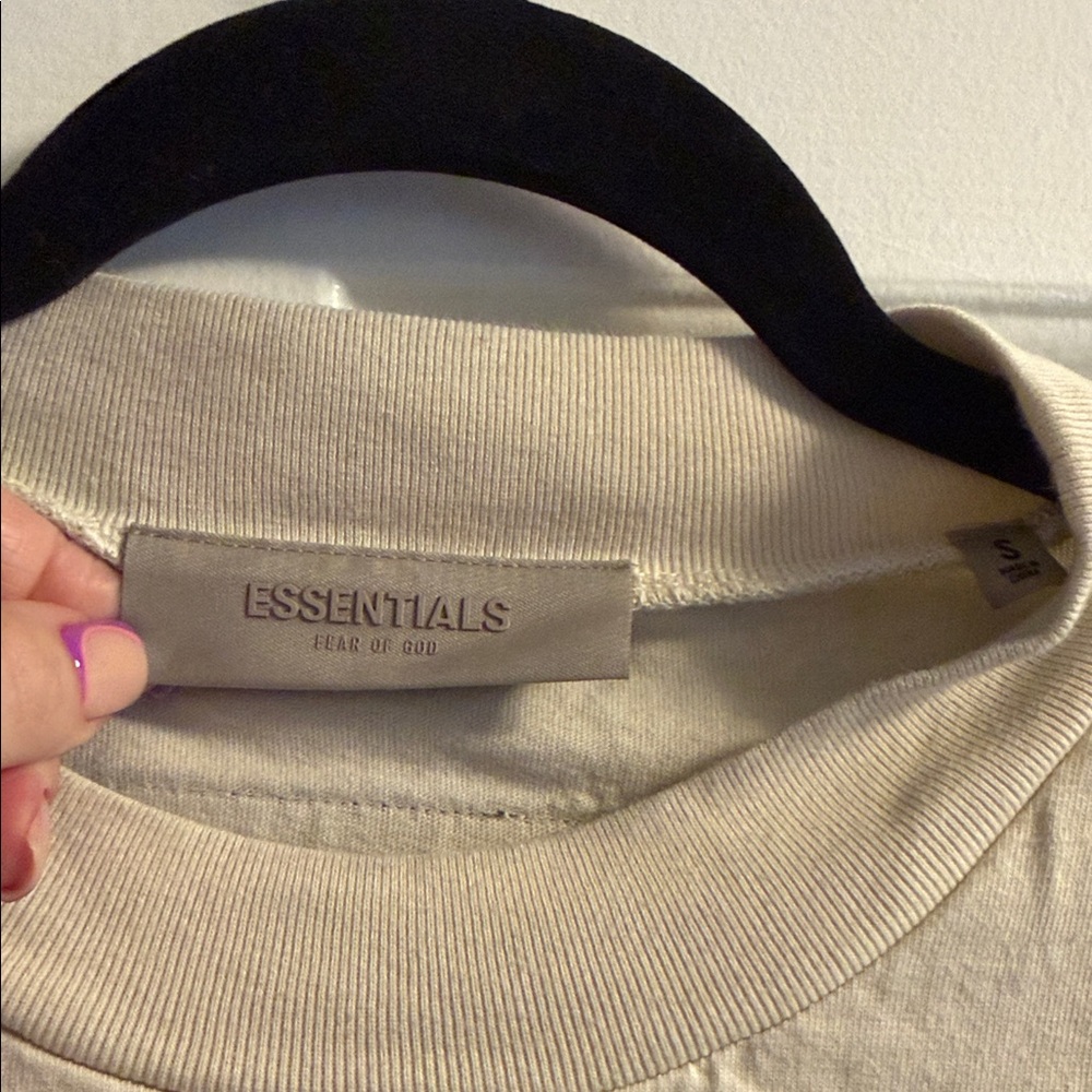 Essentials Beige Short Sleeve Tee - Picture 3 of 5